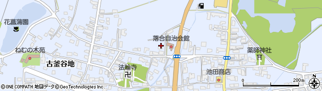 秋田県能代市落合（砂田）周辺の地図