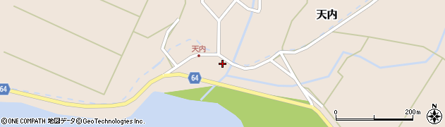 秋田県能代市天内家回22周辺の地図