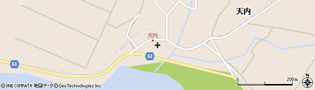 秋田県能代市天内家回23周辺の地図