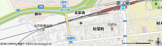 秋田県北秋田市松葉町1周辺の地図