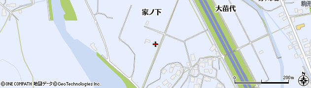 秋田県鹿角市花輪（家ノ下）周辺の地図