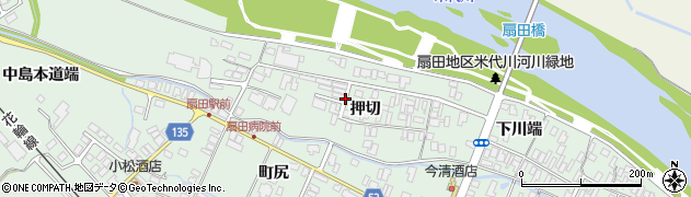 秋田県大館市比内町扇田押切周辺の地図
