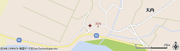 秋田県能代市天内家回15周辺の地図