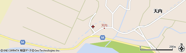 秋田県能代市天内家回13周辺の地図