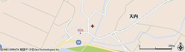 秋田県能代市天内家回42周辺の地図