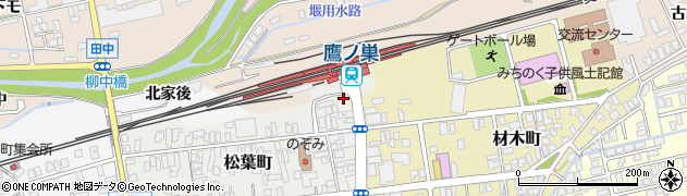 秋田県北秋田市松葉町3周辺の地図