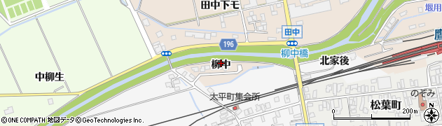 秋田県北秋田市綴子（柳中）周辺の地図