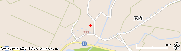 秋田県能代市天内家回30周辺の地図