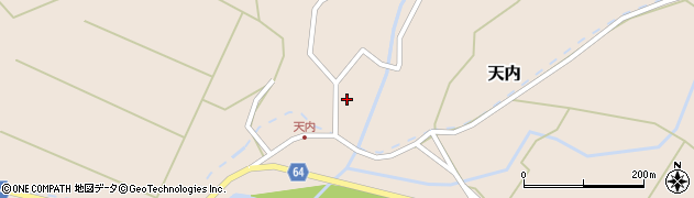 秋田県能代市天内家回43周辺の地図