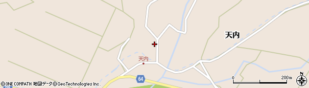 秋田県能代市天内家回45周辺の地図