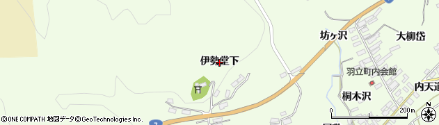 秋田県北秋田市坊沢（伊勢堂下）周辺の地図