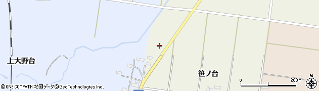 秋田県能代市竹生笹ノ台105周辺の地図