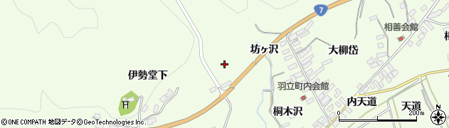 秋田県北秋田市坊沢（坊ヶ沢）周辺の地図