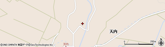 秋田県能代市天内天内新田周辺の地図