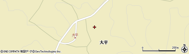 岩手県二戸市足沢（大平）周辺の地図