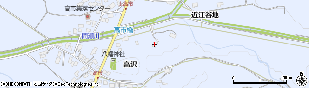 秋田県鹿角市花輪（高沢）周辺の地図