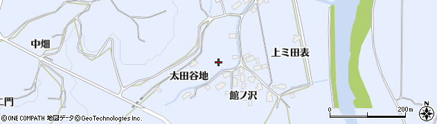 秋田県鹿角市花輪（太田谷地）周辺の地図