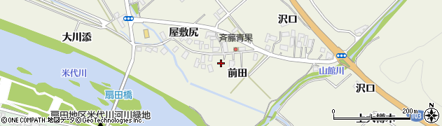 秋田県大館市山館（前田）周辺の地図