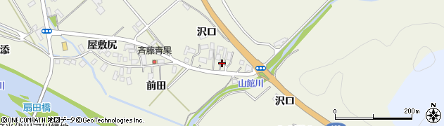 秋田県大館市山館沢口周辺の地図