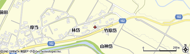 秋田県北秋田市栄林岱23周辺の地図