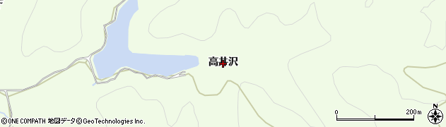 秋田県鹿角市十和田末広（高井沢）周辺の地図