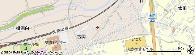 秋田県北秋田市綴子（古関）周辺の地図