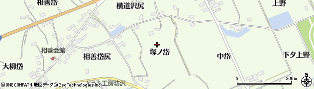 秋田県北秋田市坊沢（塚ノ岱）周辺の地図