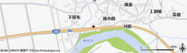 秋田県大館市葛原下小路周辺の地図