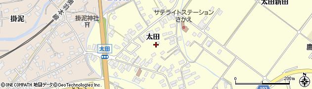 秋田県北秋田市栄（太田）周辺の地図