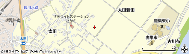 秋田県北秋田市栄（太田新田）周辺の地図