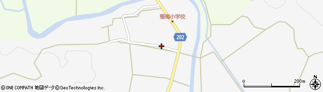 秋田県能代市二ツ井町種（学校前）周辺の地図