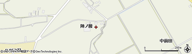 秋田県大館市二井田（陣ノ腰）周辺の地図