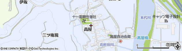 秋田県鹿角市花輪（高屋）周辺の地図