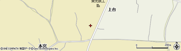 秋田県大館市本宮周辺の地図