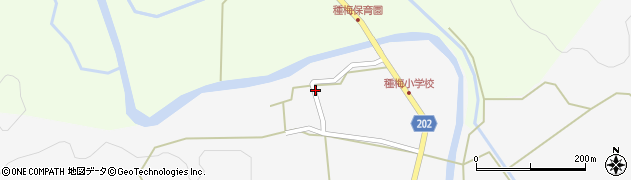 秋田県能代市二ツ井町種上樋ノ口周辺の地図