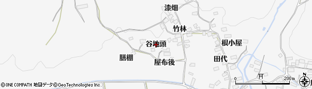 秋田県大館市葛原（谷地頭）周辺の地図