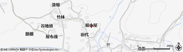 秋田県大館市葛原根小屋周辺の地図