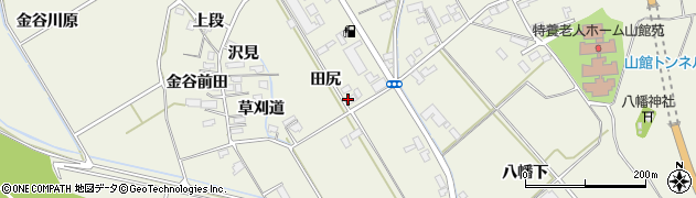 秋田県大館市山館（田尻）周辺の地図