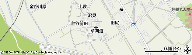 秋田県大館市山館（草刈道）周辺の地図