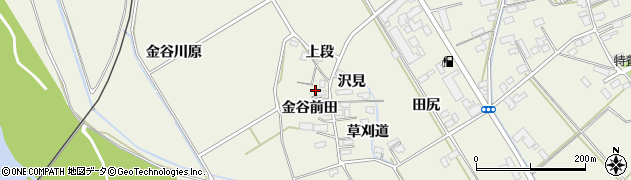 秋田県大館市山館（金谷前田）周辺の地図