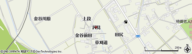 秋田県大館市山館（沢見）周辺の地図