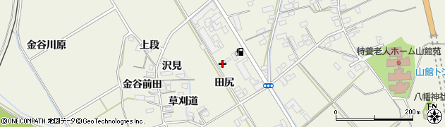 秋田県大館市山館田尻167周辺の地図