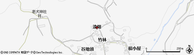 秋田県大館市葛原（漆畑）周辺の地図