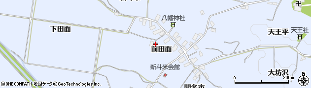 秋田県鹿角市花輪（前田面）周辺の地図