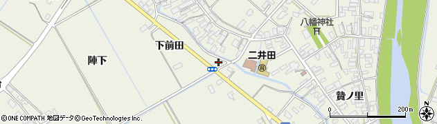 秋田県大館市二井田（下前田）周辺の地図