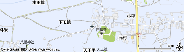 秋田県鹿角市花輪（下モ館）周辺の地図
