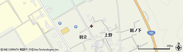 秋田県大館市山館羽立周辺の地図
