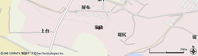 秋田県大館市下川原（家後）周辺の地図