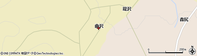 秋田県大館市大披（曲沢）周辺の地図