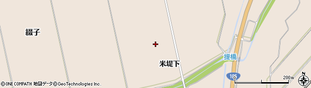 秋田県北秋田市綴子（米堤下）周辺の地図